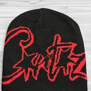Black and Red Corteiz Beanie | Never Worn | Ask questions